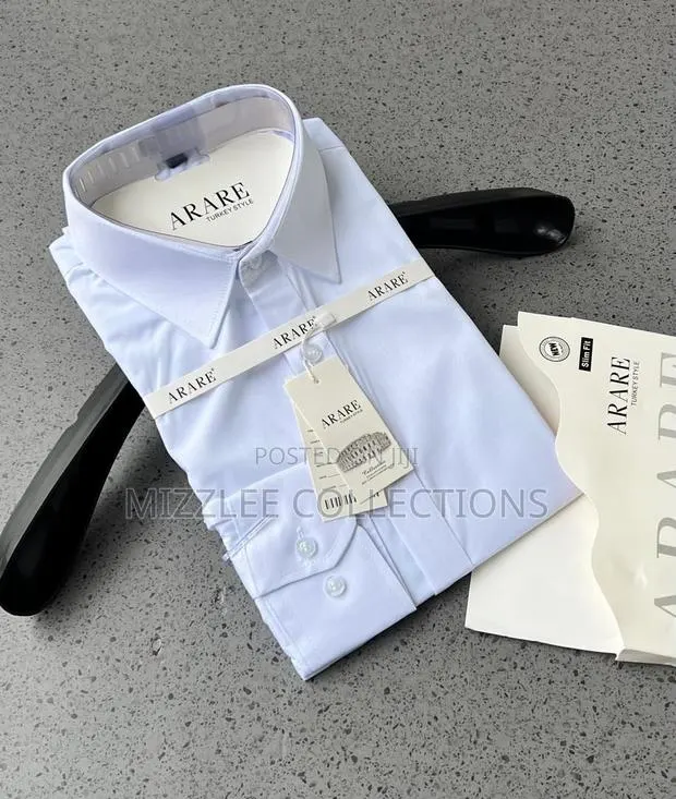 Quality Pure Cotton Arare White Shirt M-3xl · Photo 1