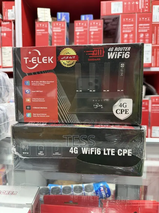 Universal Sim Router 4G Cat4 With Backup Battery 5000mah T-Elek · Photo 1