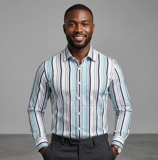 Stripes Long Sleeves Shirt for Men in M-3xl · Photo 1