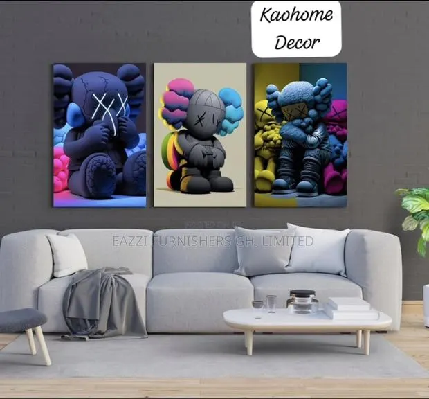 3 Sets Kaw Wall Arts Canvas Portraits Picture Decor · Photo 1