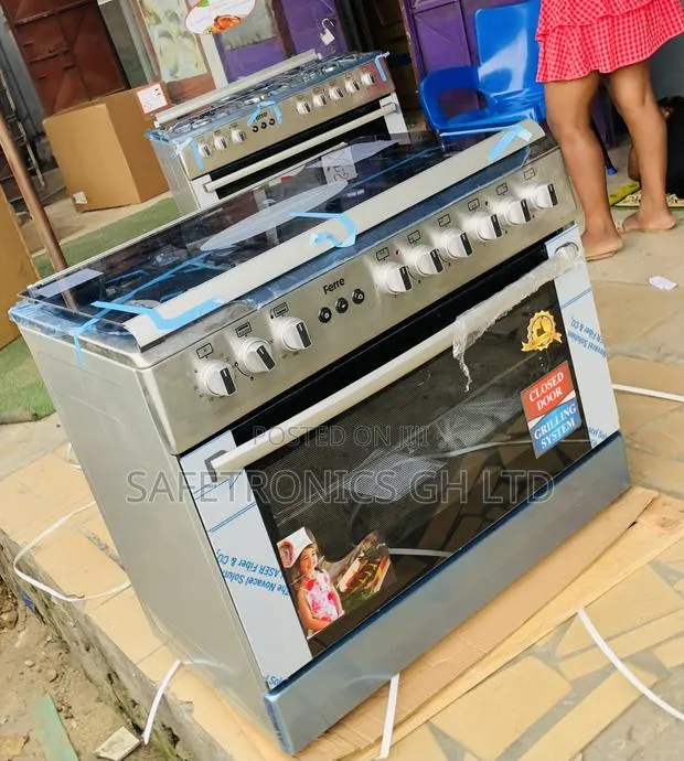 Zealous Grey Ferre 90x60cm 4Gas+2Electric Burner Cooker With Oven · Photo 1
