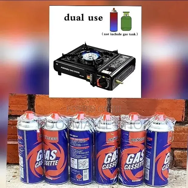 Portable Gas Stove With 6 Butane Gas Canisters · Photo 1