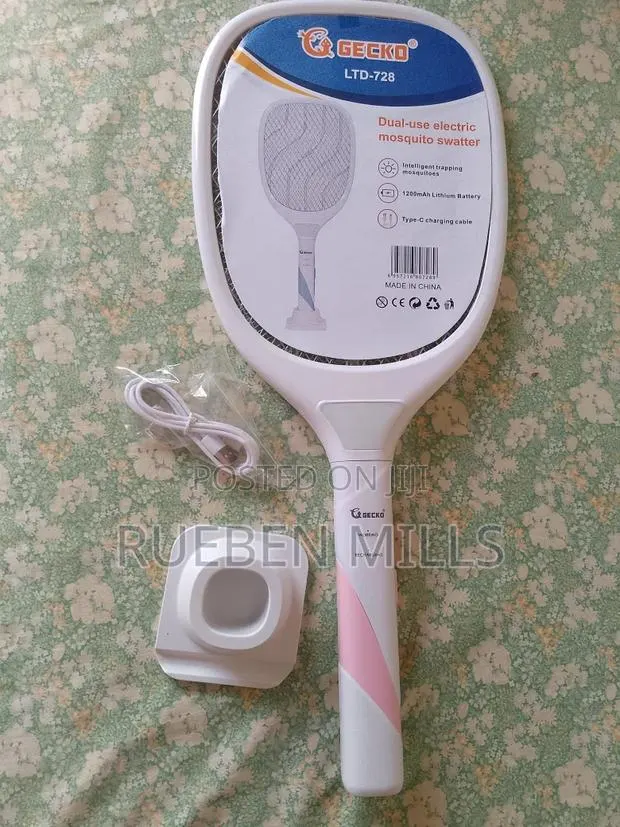 High Power 1200mah Gecko Ltd728 Mosquito Insect Killer Bat Swatter. · Photo 1