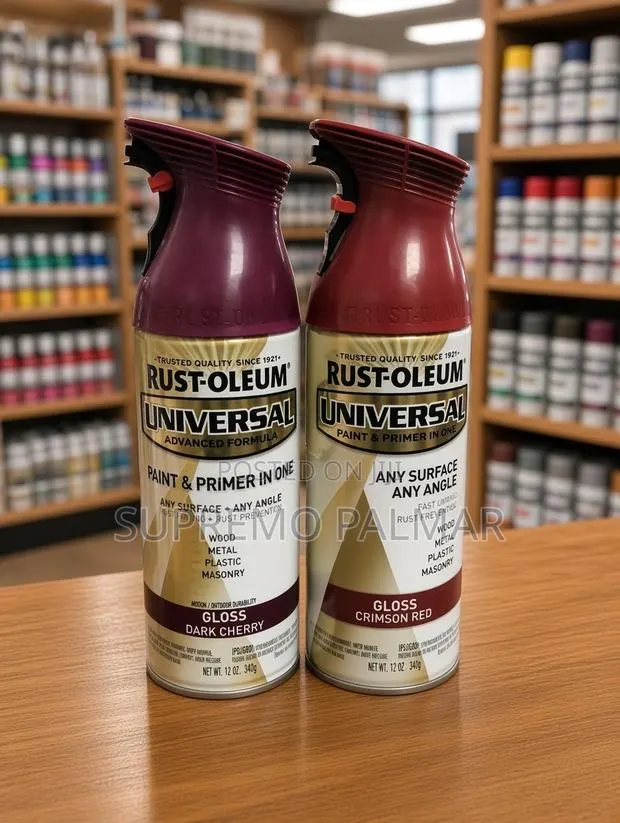 Universal Paint & Primer Spray 12oz – Gloss Dark Cherry / Crimson Red · Photo 1