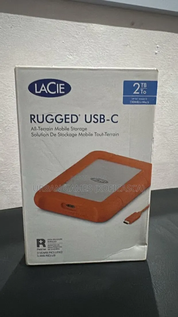 Brand New LaCie Rugged USB-C 2TB External Hard Drive · Photo 1