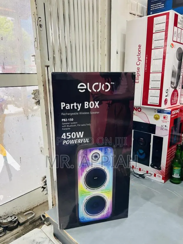 Original Eldo Pb2-150 Double 8" Wireless Bluetooth Speaker(Black) · Photo 1