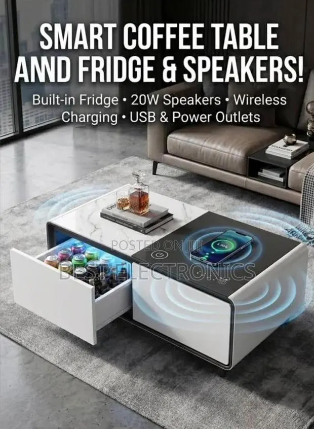 Smart Coffee Table and Fridge Speakers! Built-in Fridge · Photo 1