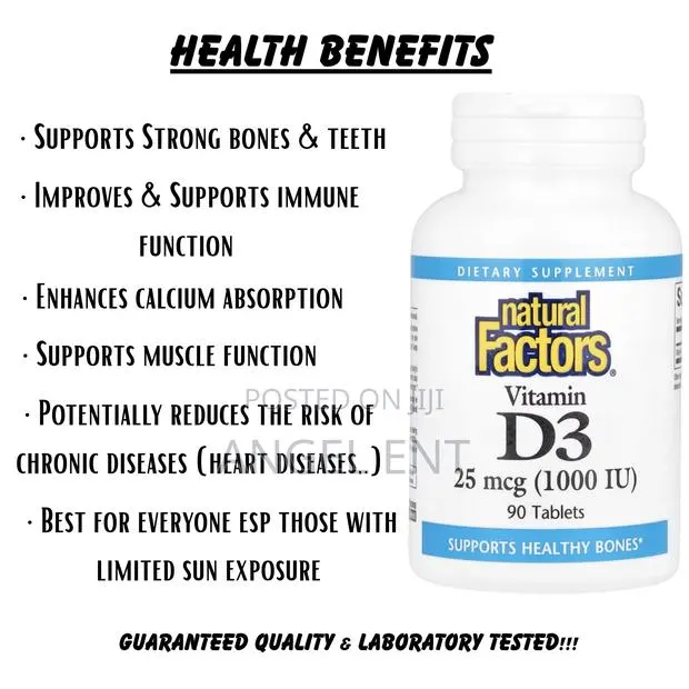 Vitamin D3 (1000u) 90 Tablets · Photo 1