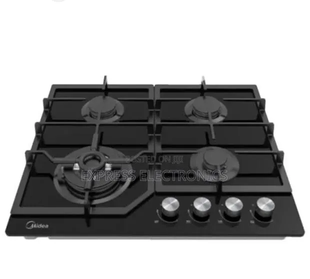 Place Your Order Midea 60cm 4 Burner Gas Hob| Black Glass [60GJ084 · Photo 1