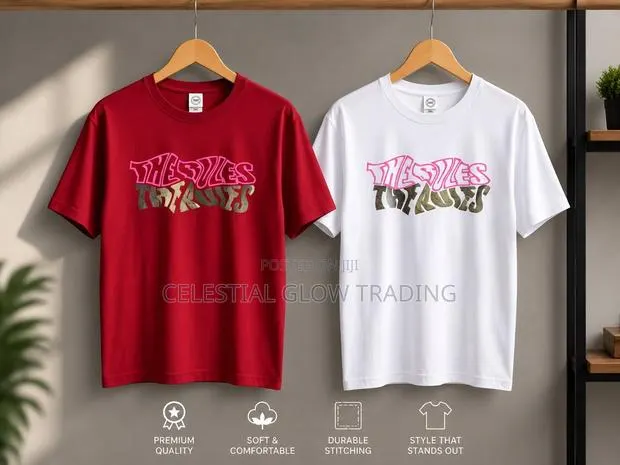 Black "The Vibes" Retro Letter Print T‐Shirt – Casual Crew Neck Tee · Photo 1