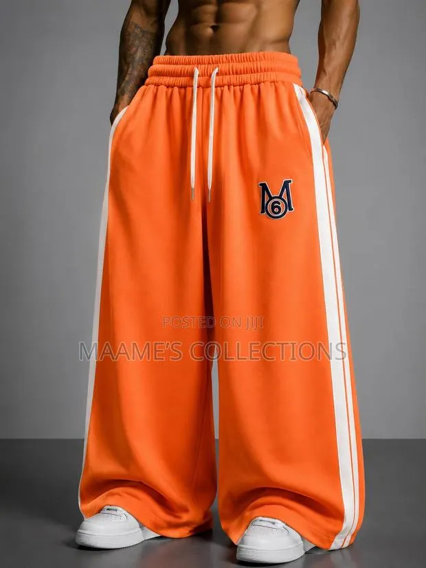 Vibrant Men’s Wide-Leg Track Pants / Joggers – Stylish Comfortable · Photo 1