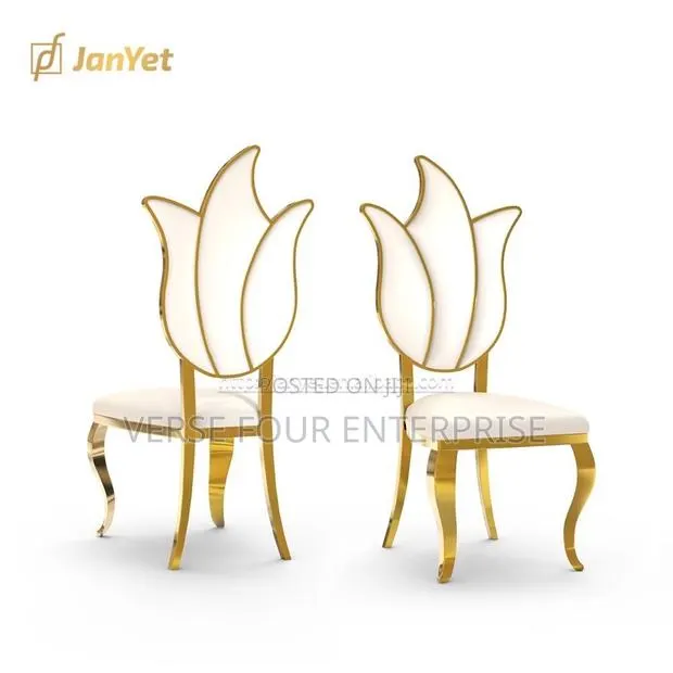A Pair of Beautiful White and Gold Luxury/ Event / Wedding Chairs