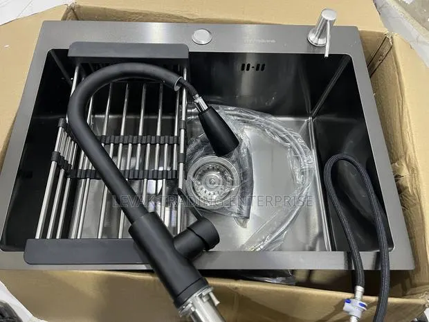 Black Kitchen Sink - Pull Out Faucet- Matte Black Sink · Photo 1