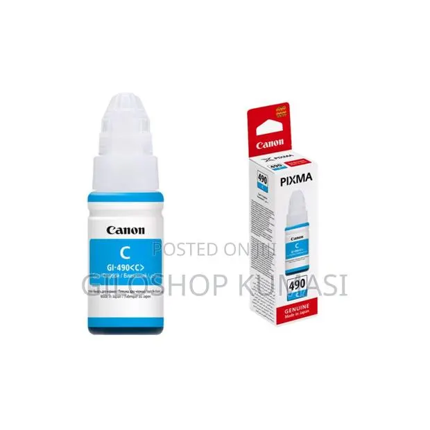 Canon Original Ink Cartridge Gi-490 Pgc Gi490pgc Cyan · Photo 1