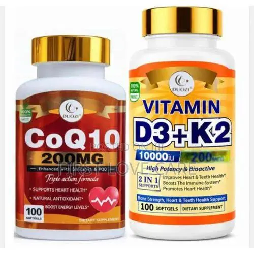 Duozi Premium 2-in-1 Wellness Combo – CoQ10 200 and Vitamin D3 + - · Photo 1