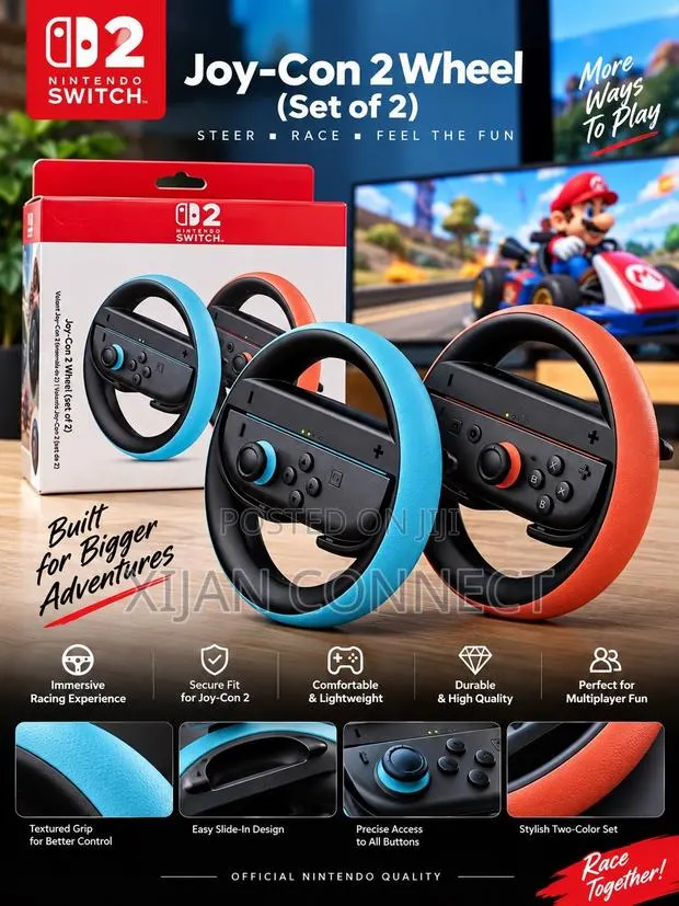 Nintendo Switch 2 Joy-Con 2 Wheel Set of 2 – Blue Red · Photo 1