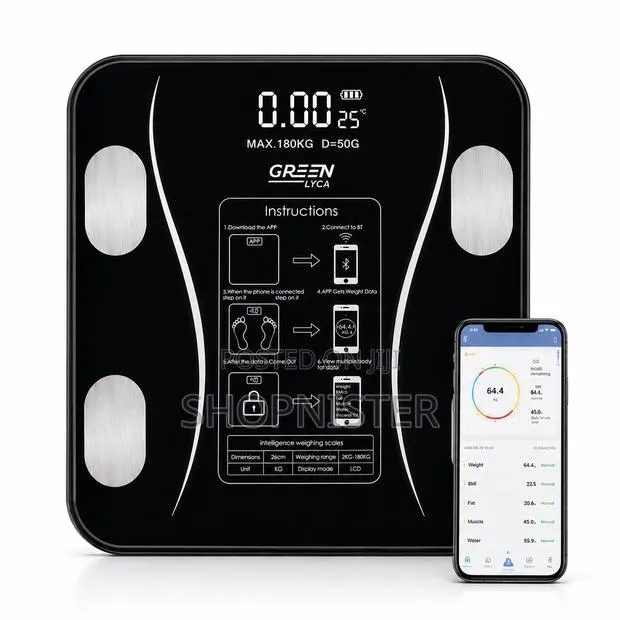 Smart Digital Weight Scale With Mobile App (180kg) · Photo 1
