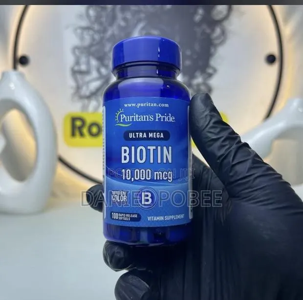 Puritan’s Pride Biotin 10,000mcg – 100 Softgels · Photo 1