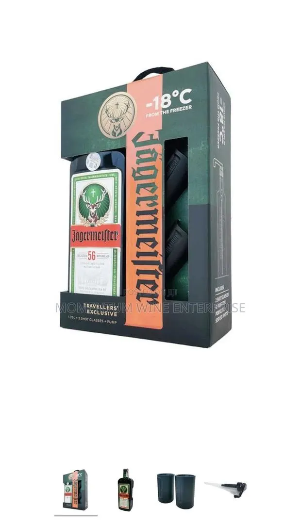 Jagermeister 1.75 Liters + 2 Shot Glasses + Handpump · Photo 1