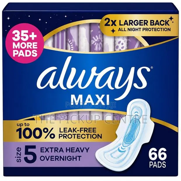 Always Maxi Nighttime Sanitary Pads With Wings Size 5 / 66 Units · Photo 1