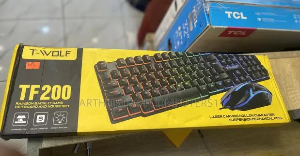 T-Wolf Tf 200 Rainbow Backlit Game Keyboard and Mouse Set · Photo 1