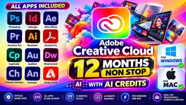ADOBE Creative Cloud All Apps 12 Months Subscription for Windows/Mac · Photo 1
