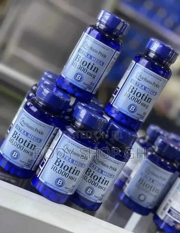 Puritans Pride 10,000mcg Biotin for Hair/Bear (50 Softgels) · Photo 1