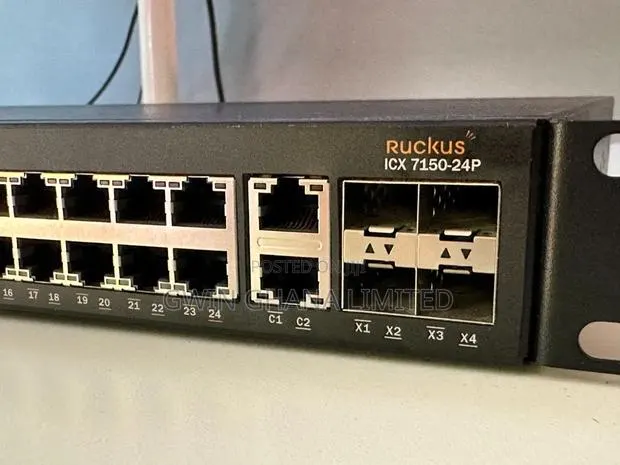 Ruckus Icx7150-24p-2x10g, 24 Gigabit Xpoe+ 2x10gbe SFP Layer 3 Switch · Photo 1