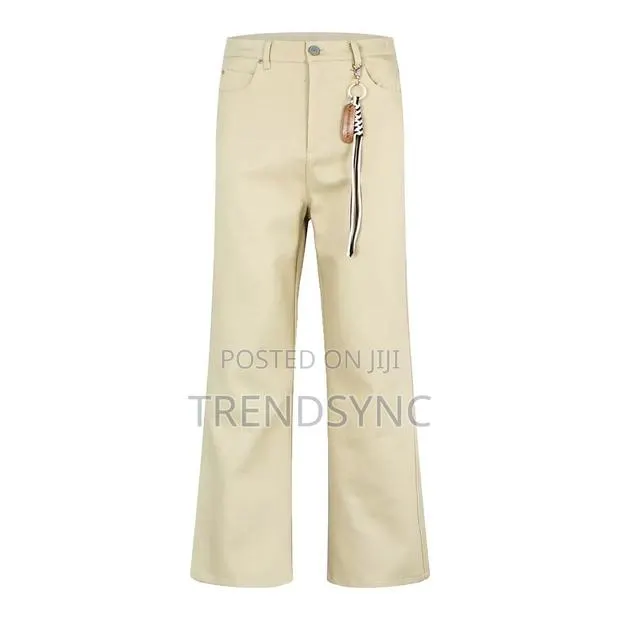 Premium Khaki Sand Flared Denim - Streetwear Collection · Photo 1