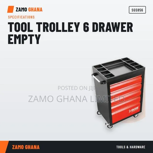 Tool Trolley 6 Drawer Empty - SGS856 · Photo 1