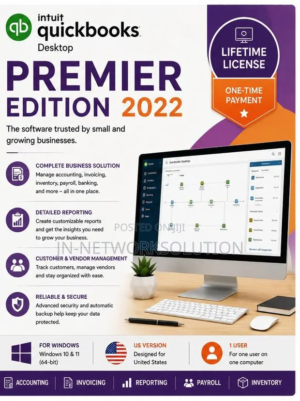 Intuit QuickBooks Desktop Premier Edition 2022 Lifetime (US Version) · Photo 1