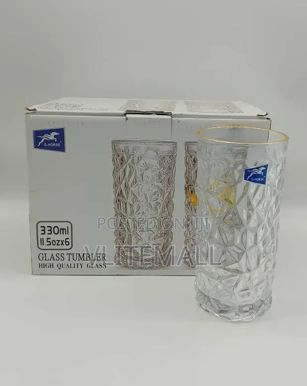 G-Horse 6-Piece Glass Tumbler Set With a 330ml Capacity. · Photo 1