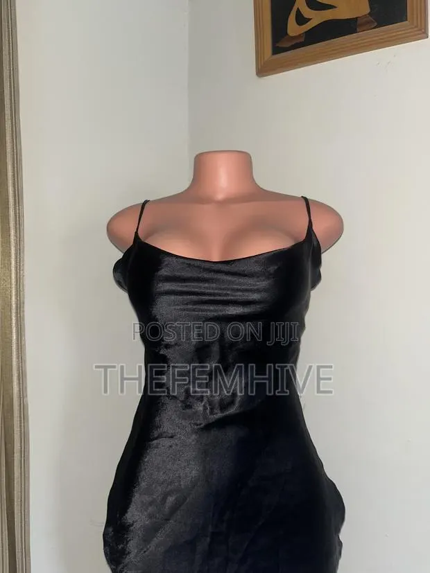 Black ASOS Satin Dress Thrift · Photo 1