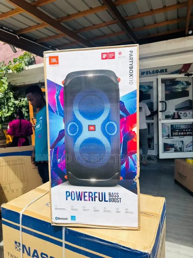 Newly in Box JBL Speaker Black Audio Bass Party Box 110! · Photo 1