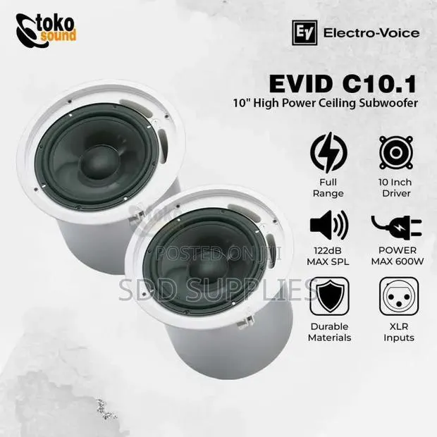 Electro-Voice Quality 600 Watts Ceiling Subwoofer for Sale · Photo 1