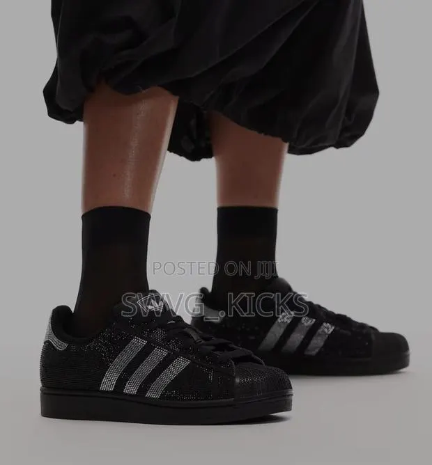 Adidas Superstar II Rhinestone Black Silver · Photo 1