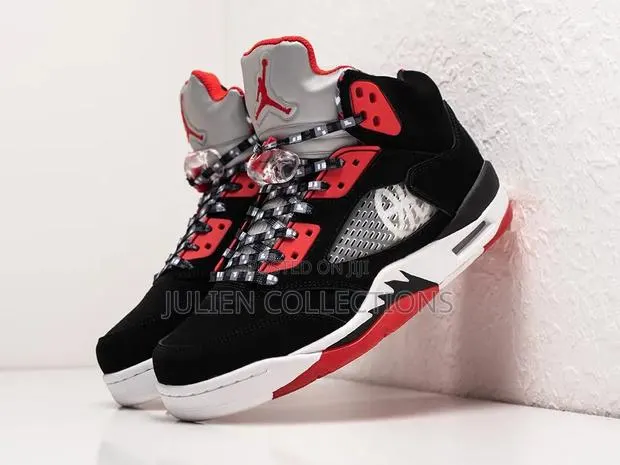 Air Jordan Retro 5 Black Red · Photo 1