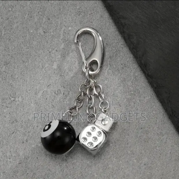 Dice Billard 8-Ball Jeanchains for Jeans and Bags · Photo 1