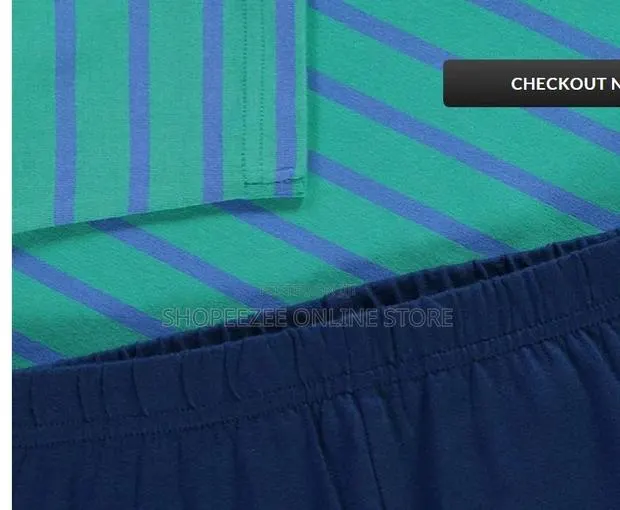 Boys Blue Striped Long Sleeve Pyjamas · Photo 2
