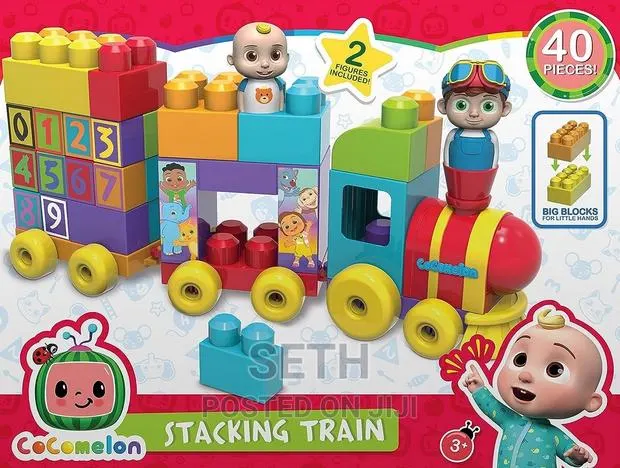 Children Kids Cocomelon Stacking Train, 40 Pieces · Photo 1