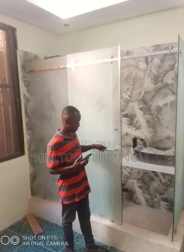 Framelez Shower Door Glass · Photo 1