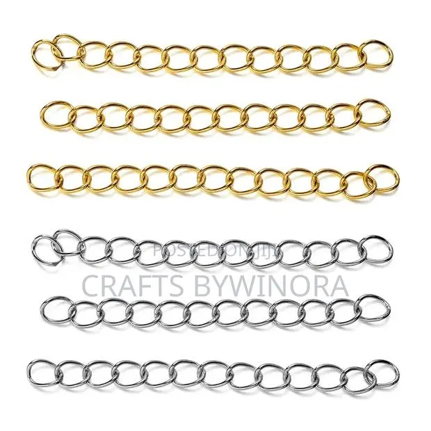 Gold & Silver Extension Chain – 25 Pieces for Jewellery Making · Photo 1