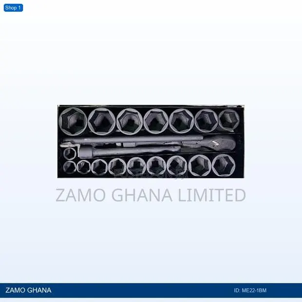 22pcs 1inch Dr Socket Set Mechanica - Me22-1bm · Photo 1