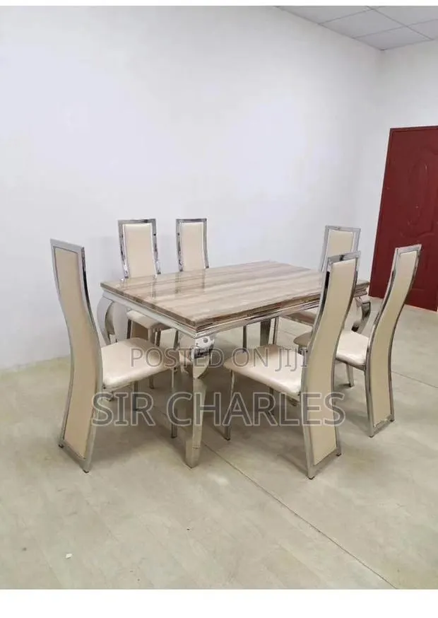 Marble Dining Set With 6 Chairs · Photo 1