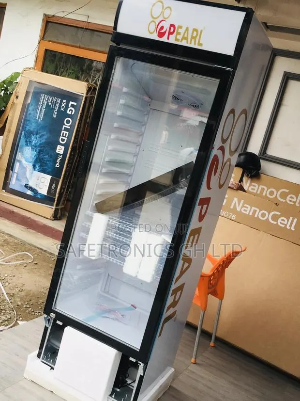 Original Pearl Singledoor Glass Display PVC-424-2B Fridge · Photo 1
