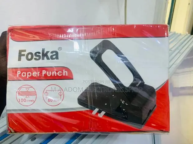 Brand New Foska Office Heavy Duty Metal Manual Paper Punch. · Photo 1