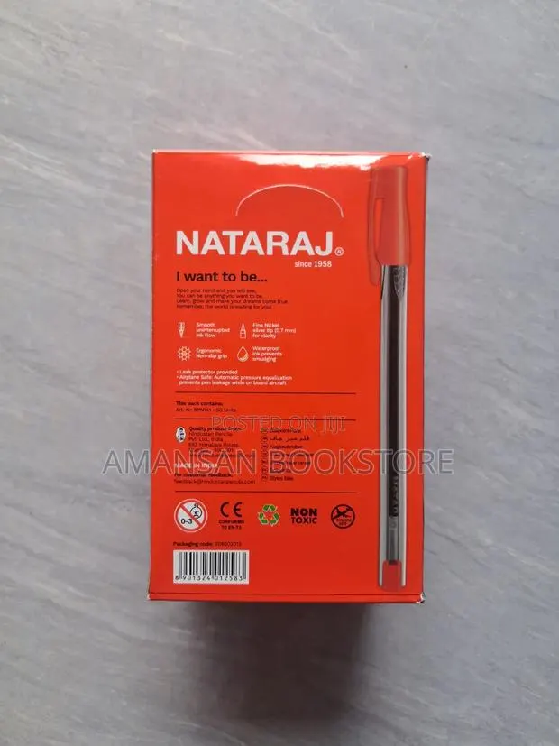 Nataraj Ballpoint Pen: Red · Photo 2