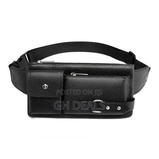 New Fashion Men Waist Bag Sports Chest Bag Leather Crossbody · Photo 1
