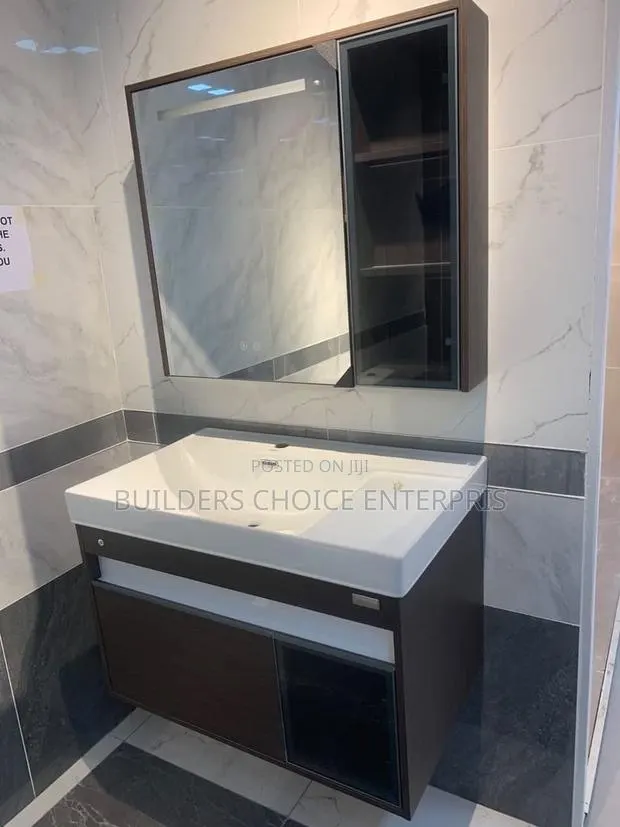 Sensor Led Display Cabinet Basin With Mirror · Photo 1