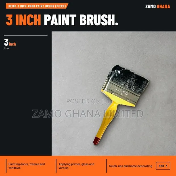 Beige 3 Inch #888 Paint Brush (Piece) - 888-3 · Photo 1